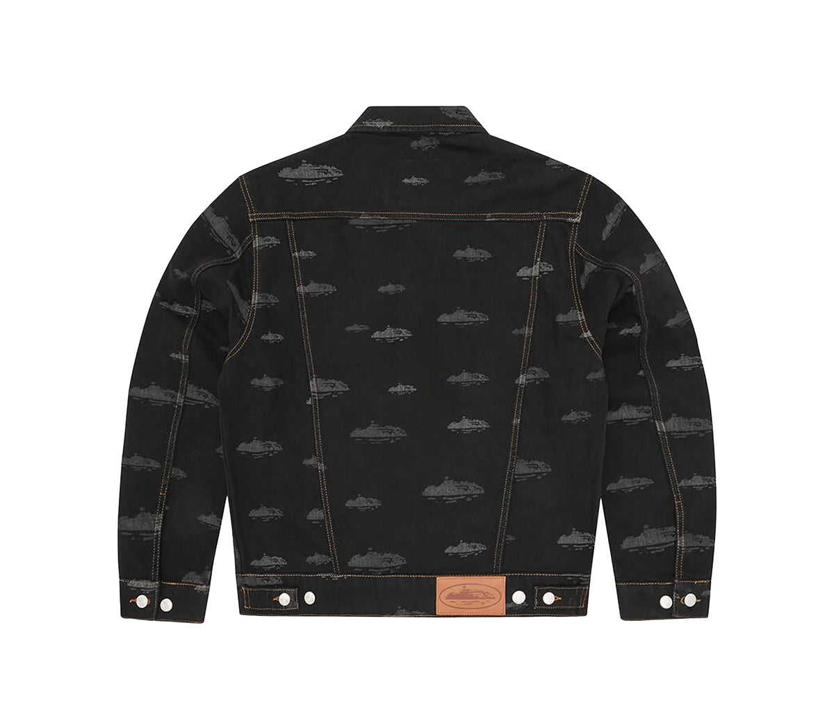 Corteiz Alcatraz Pattern Denim Jacket Black – Section Store