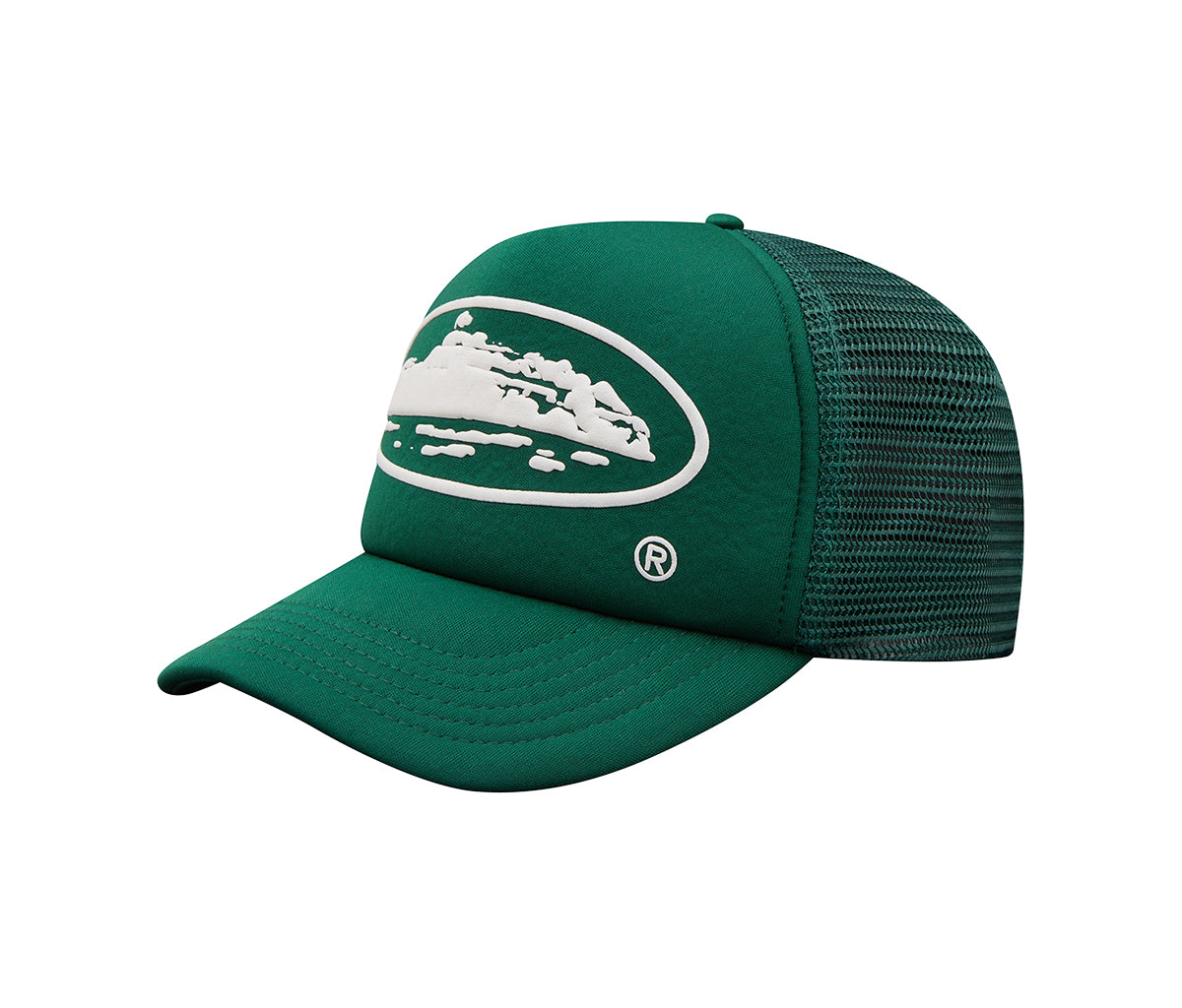 Corteiz Alcatraz Puff Print Trucker Hat Green – Section Store