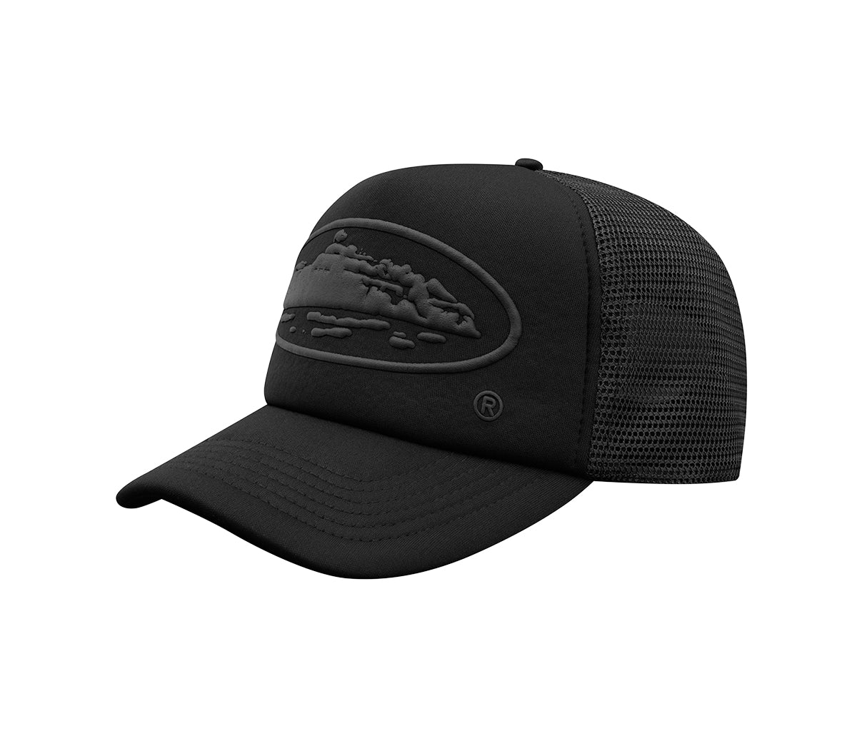 Corteiz Alcatraz Puff Print Trucker Hat Triple Black – Section Store