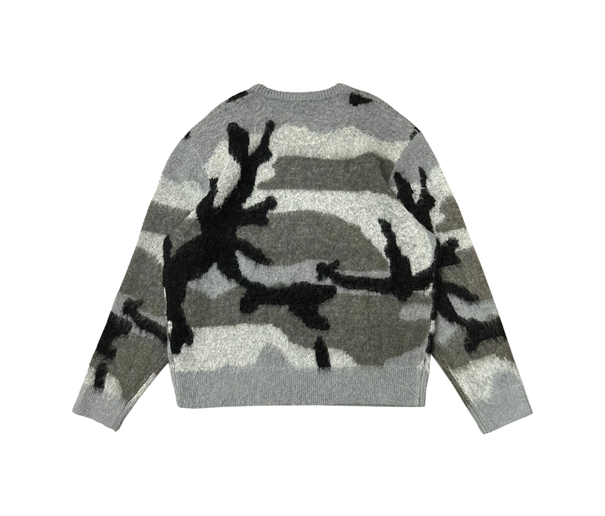 CORTEIZ ニット迷彩（Ｓ） Corteiz Mohair Knit Sweater Gray Camo – Section Store