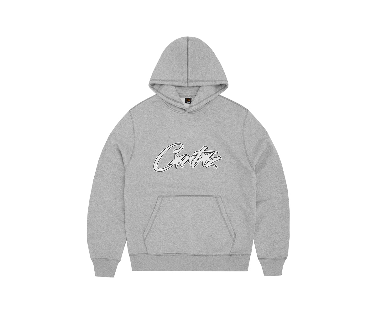 Corteiz Satin Allstarz Applique Hoodie Gray – Section Store