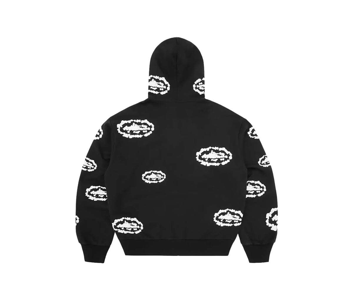 Corteiz Denim Tears Island Wreath Zip Hoodie Black – Section Store