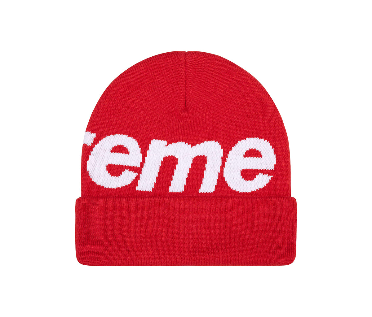 Supreme Big Logo Beanie Red (2025) – Section Store