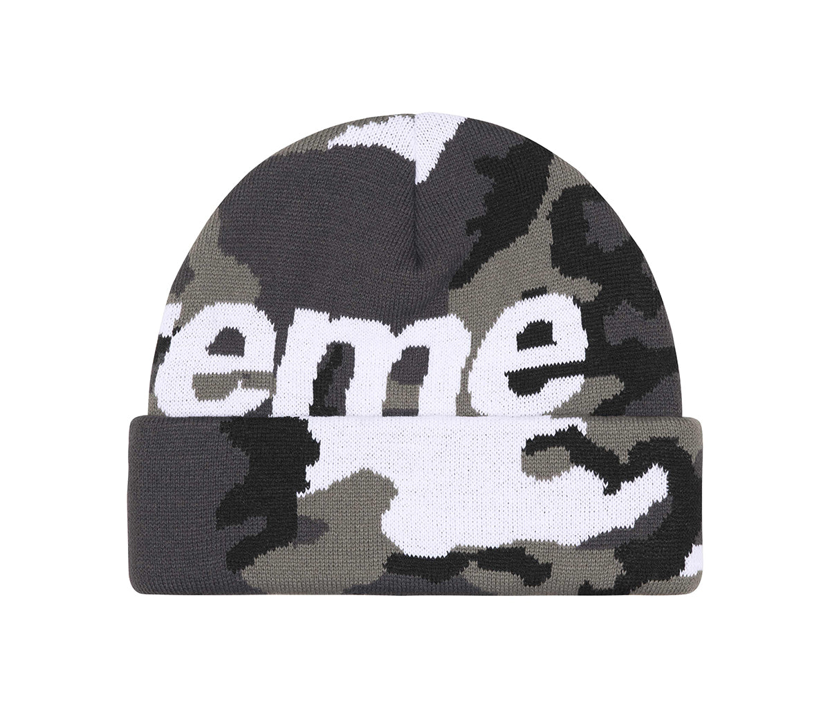 Supreme Big Logo Beanie Snow Camo (2025) – Section Store