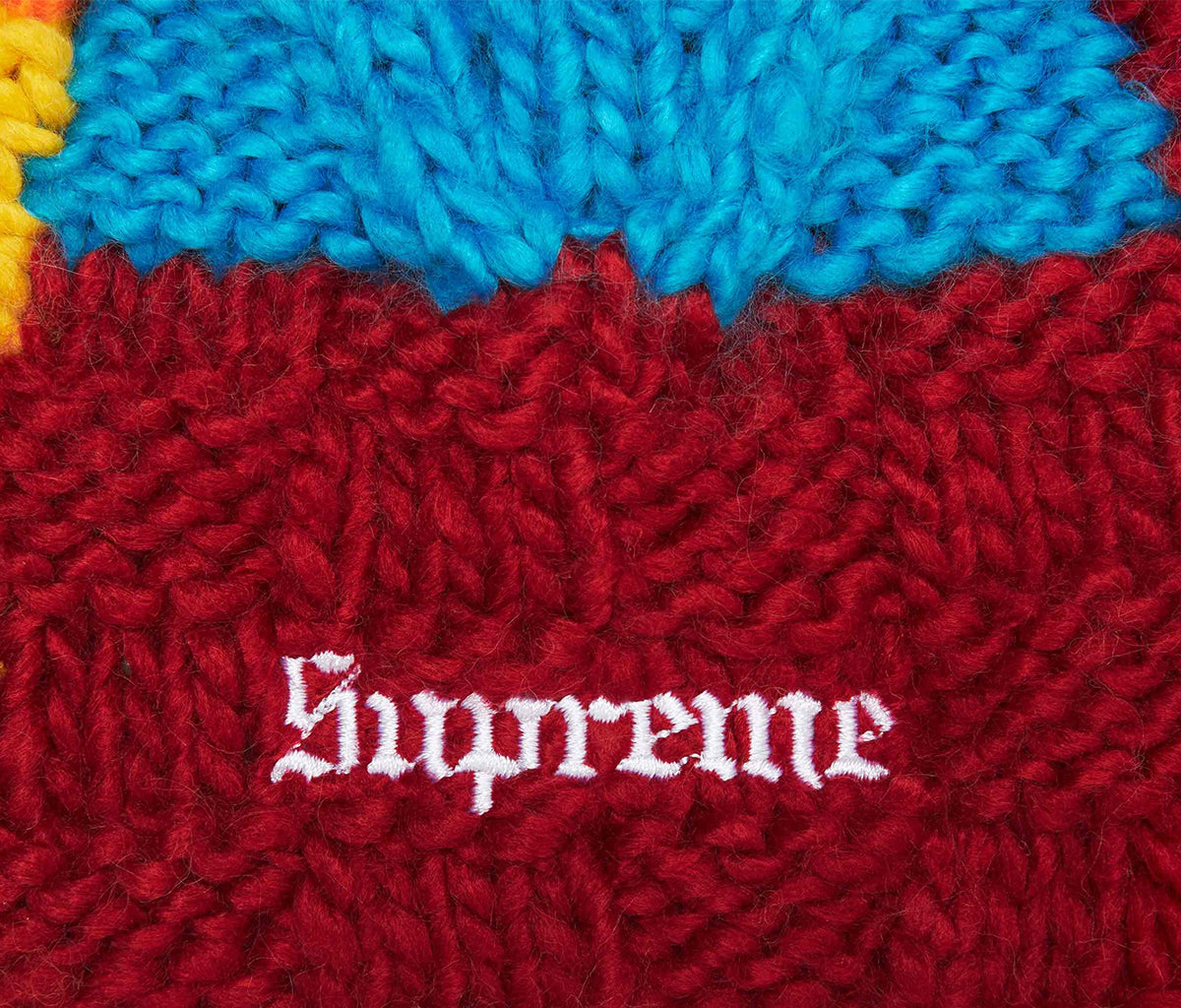 Supreme Block Knit Beanie Multicolor – Section Store