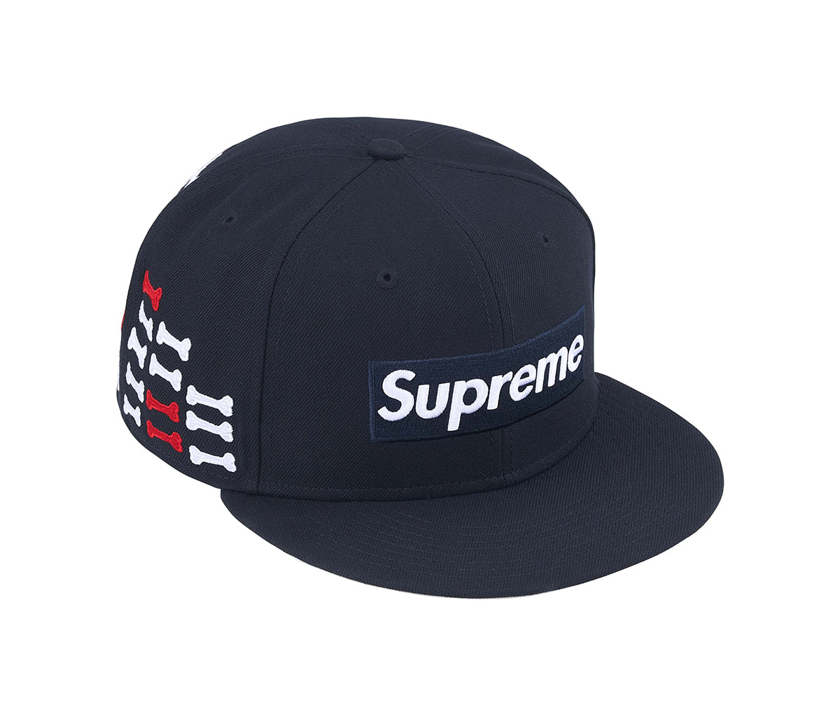 Supreme Bones Box Logo New Era 59Fifty Fitted Hat Navy – Section Store