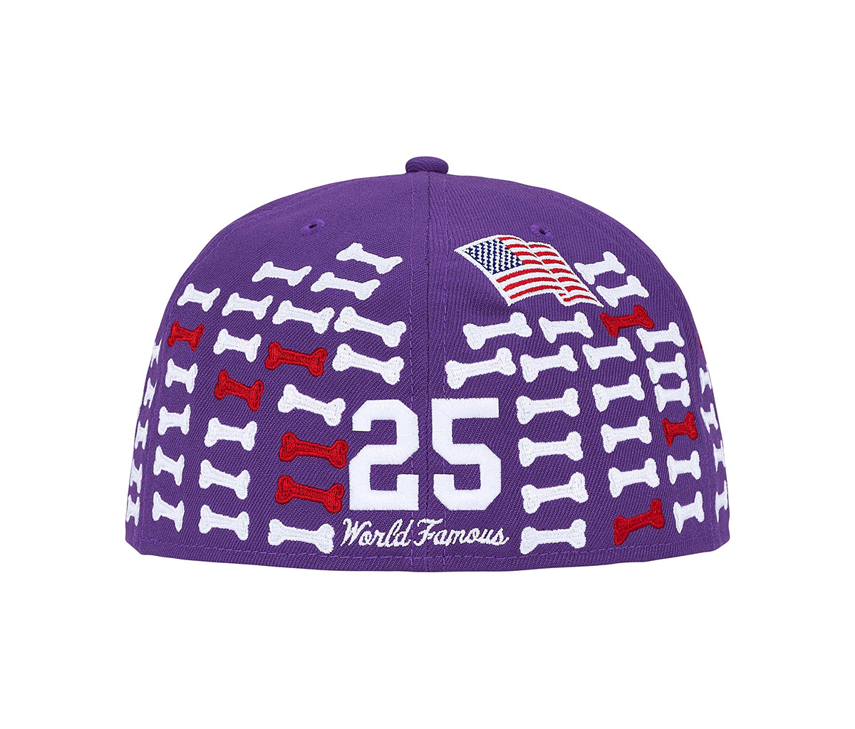Supreme Bones Box Logo New Era 59Fifty Fitted Hat Purple – Section