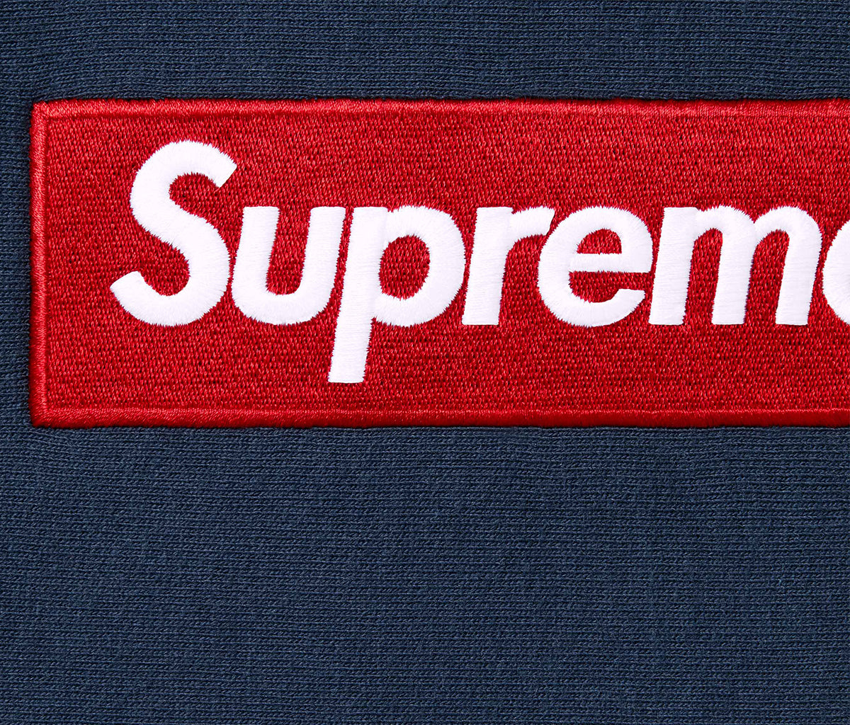 Supreme Box Logo Hooded Sweatshirt Navy (FW24) – Section Store