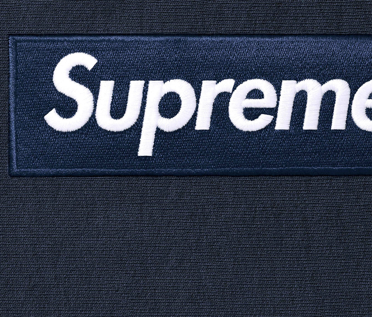 Supreme Box Logo Hooded Sweatshirt Navy (2025) – Section Store