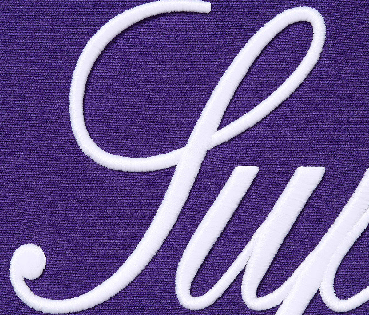 Supreme Embroidered Script Hooded Sweatshirt Purple – Section Store