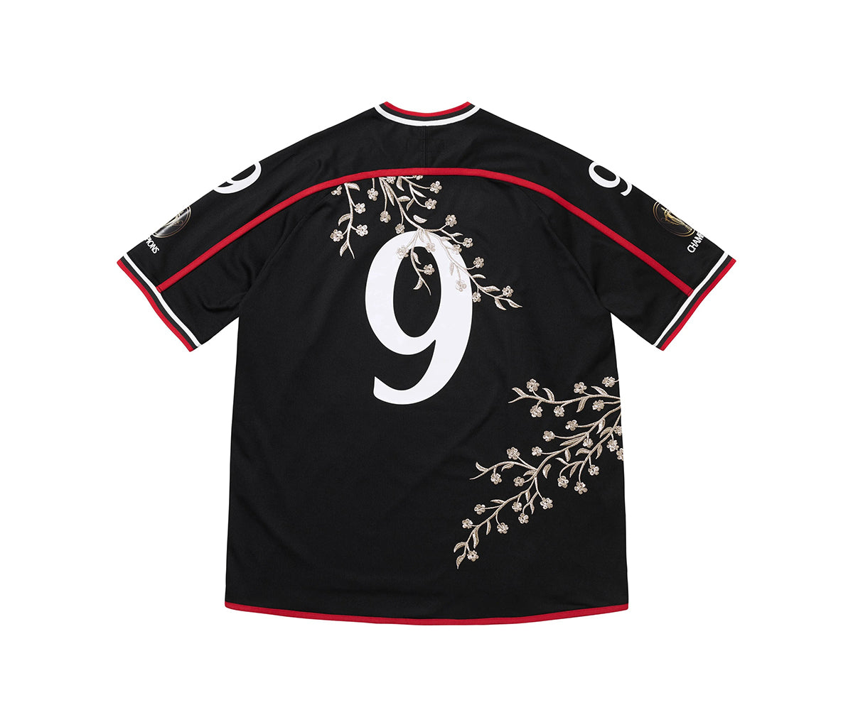 Supreme Floral Soccer Jersey Black – Section Store