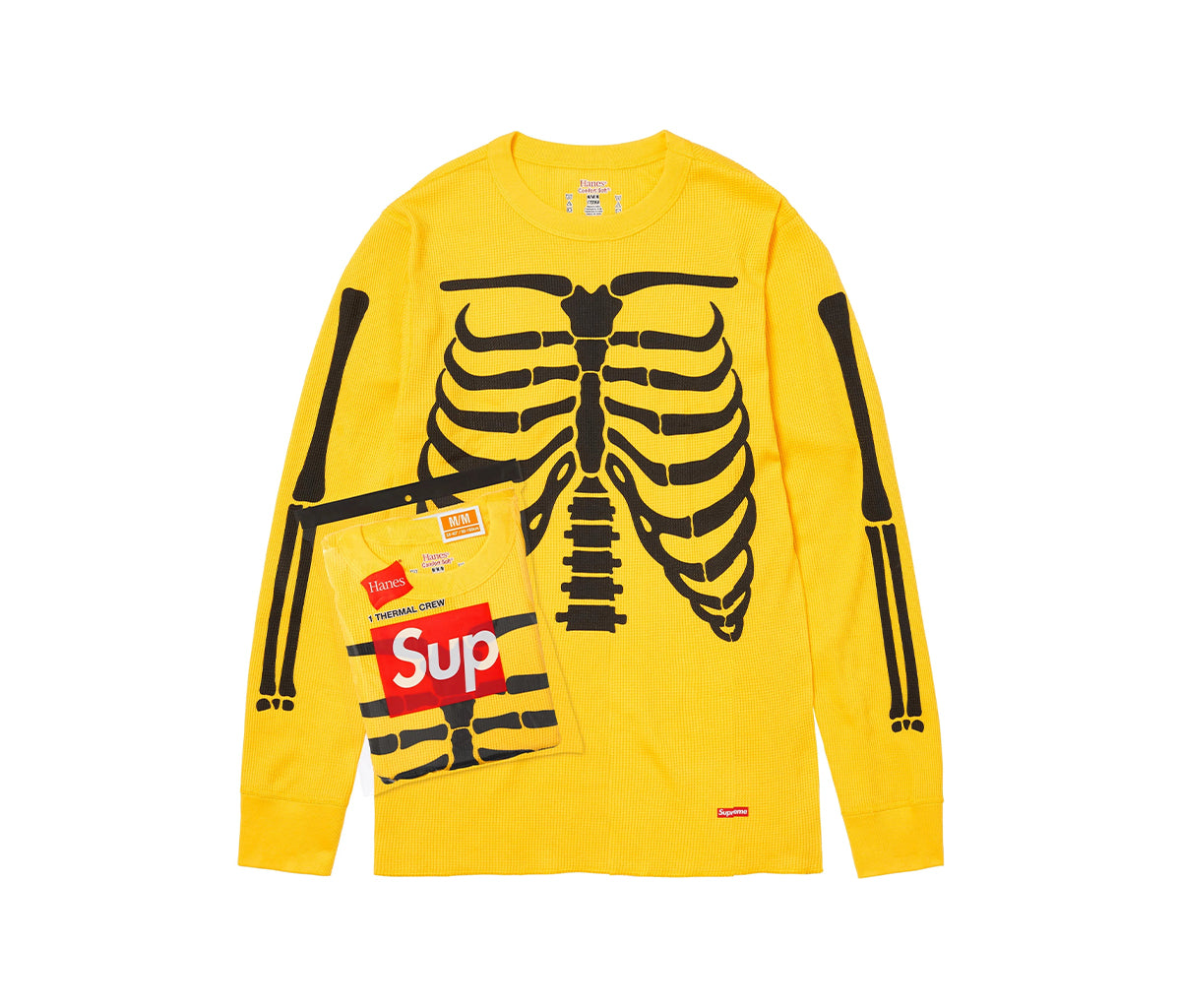 Supreme Hanes Bones Thermal Crew Yellow (1 Pack) – Section Store