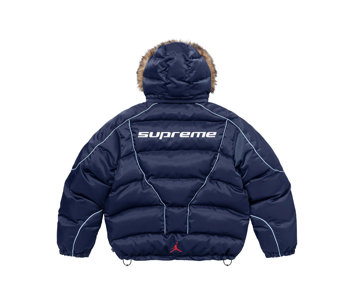 Supreme Jordan Puffer Jacket Navy – Section Store