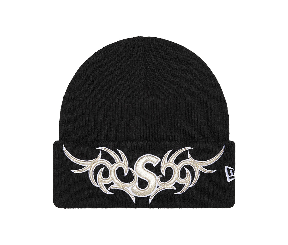 Supreme New Era Tribal S Logo Beanie Black – Section Store