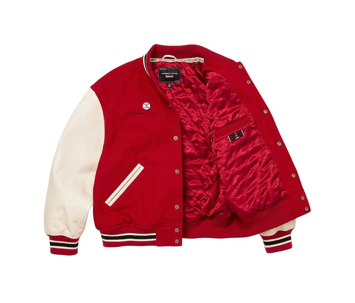 Supreme Number (N)ine Mickey Varsity Jacket Red – Section Store