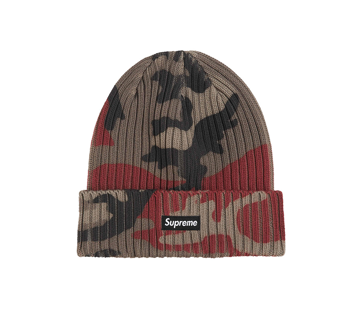 帽子 Supreme Overdyed Beanie Red Camo Supreme Camo Big Logo Beanie Red Camo — United Kicks
