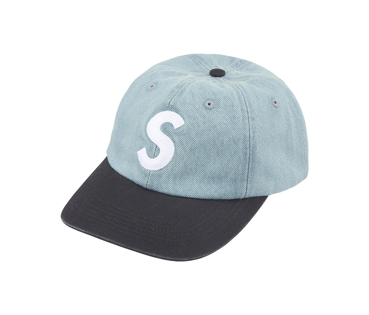 Supreme Pigment Coated 2-Tone With Logo 6-Panel Light Denim
