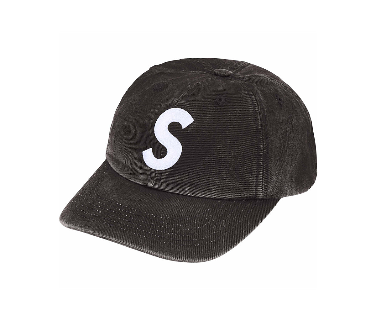 Supreme Pigment Coated S Logo 6-Panel Black – Section Store