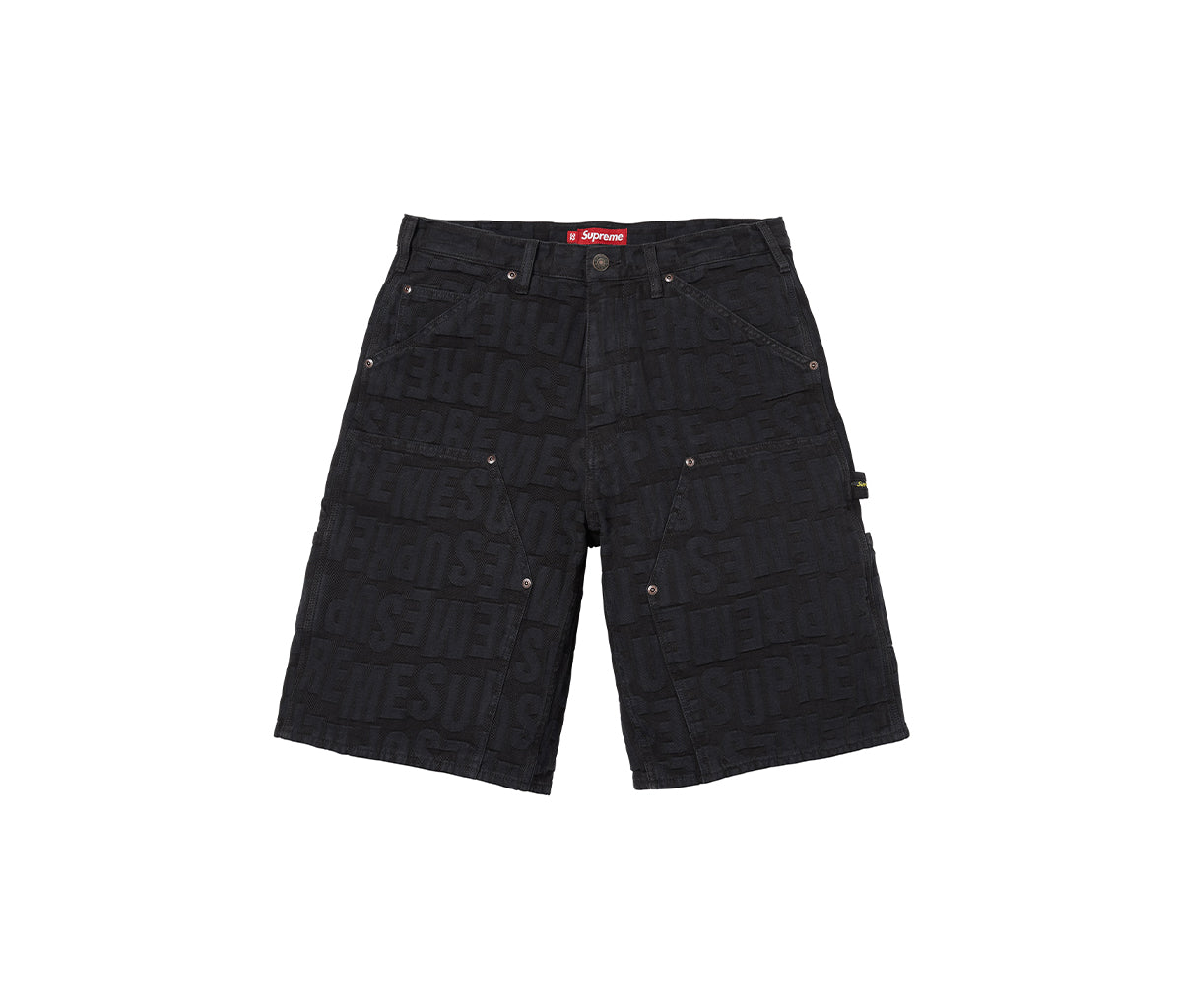 Supreme Repeat Jacquard Double Knee Denim Short Black – Section Store