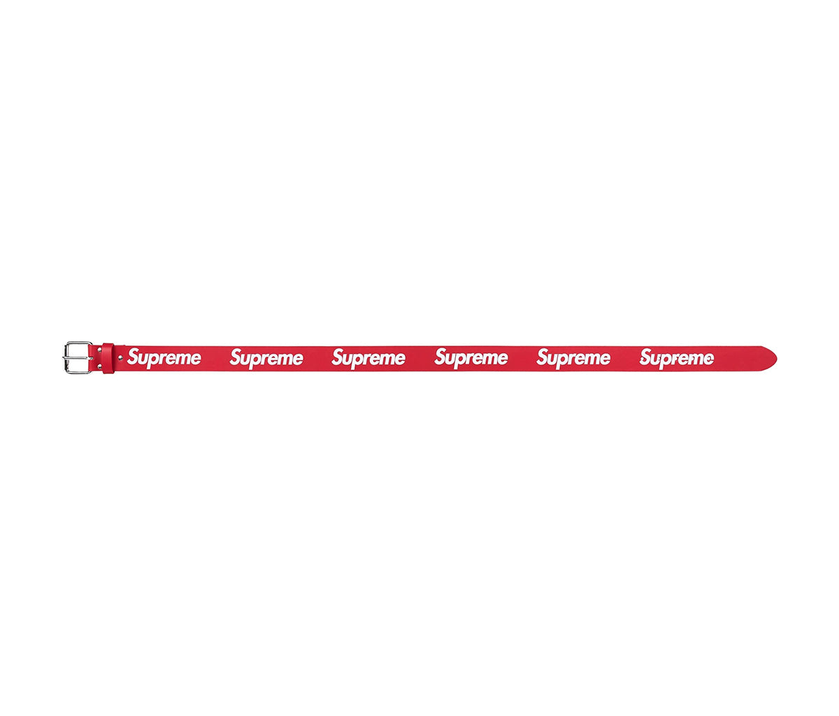 Supreme Repeat Leather Belt Red – Section Store