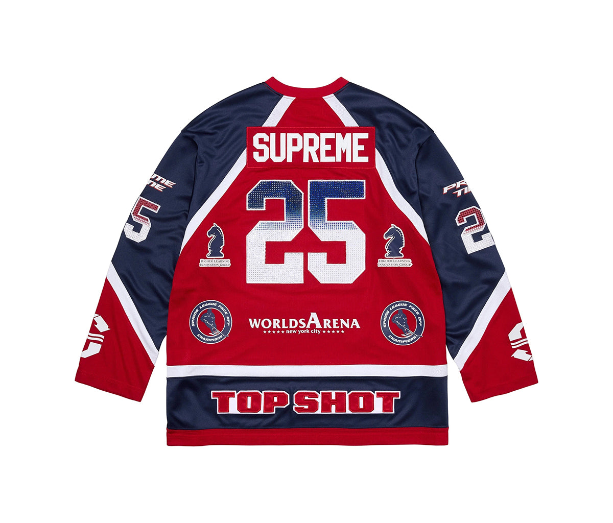 Supreme Rhinestone Hockey Jersey Red – Section Store