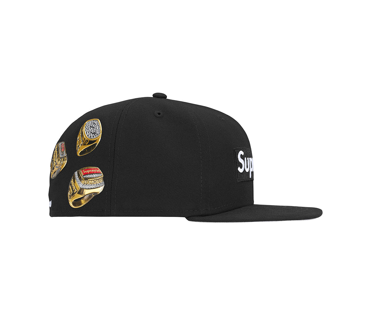 Supreme Rings Box Logo New Era 59Fifty Fitted Hat Black – Section