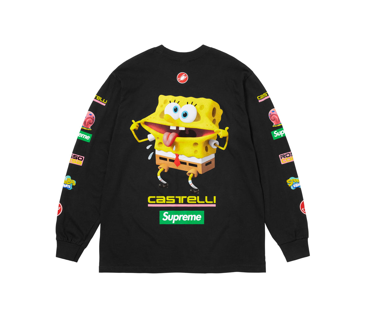Supreme Castelli Spongebob L/S Tee Sサイズ黒 Supreme SpongeBob Squarepants Castelli Racing L/S Tee Black