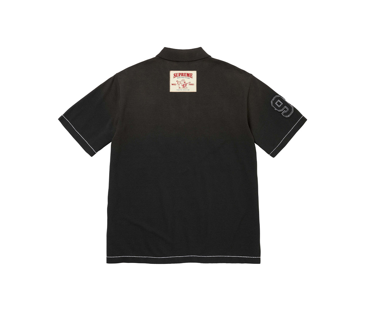 Supreme®/True Religion®Appliqué Polo S Supreme True Religion Applique Polo Black Men's - FW25 - US