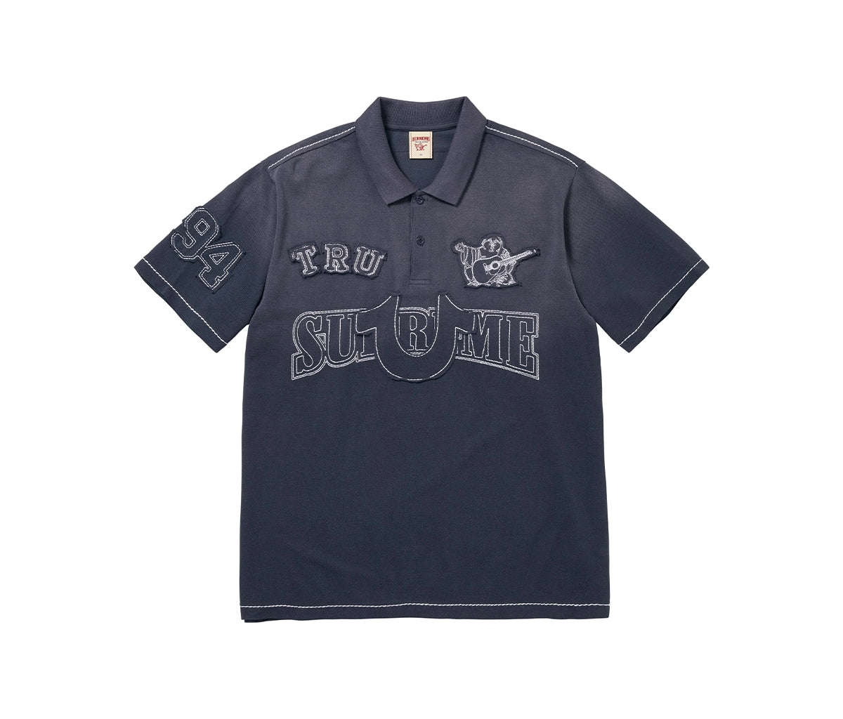 Supreme True Religion Applique Polo Navy – Section Store