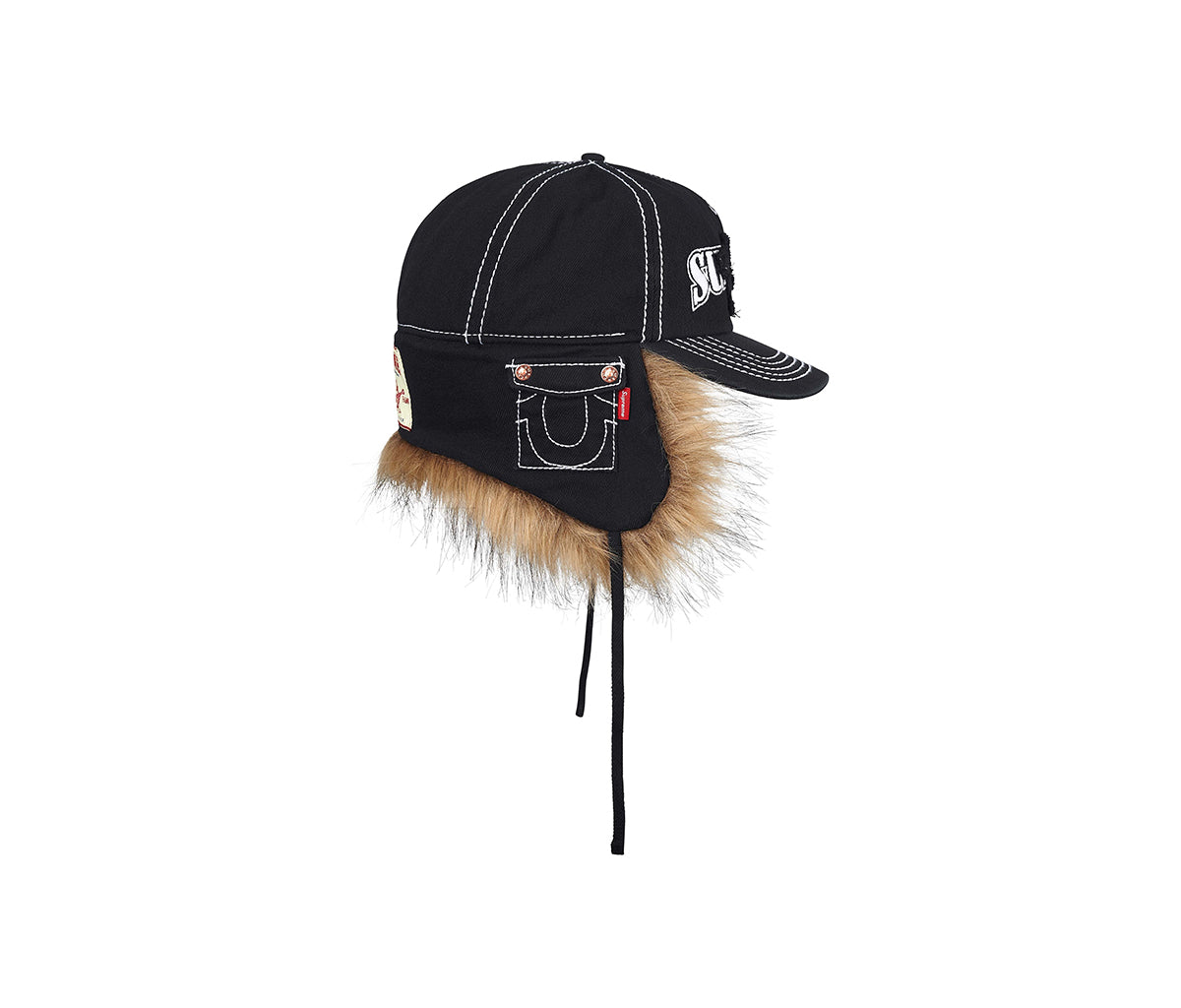 Supreme True Religion Earflap 5-Panel Black – Section Store