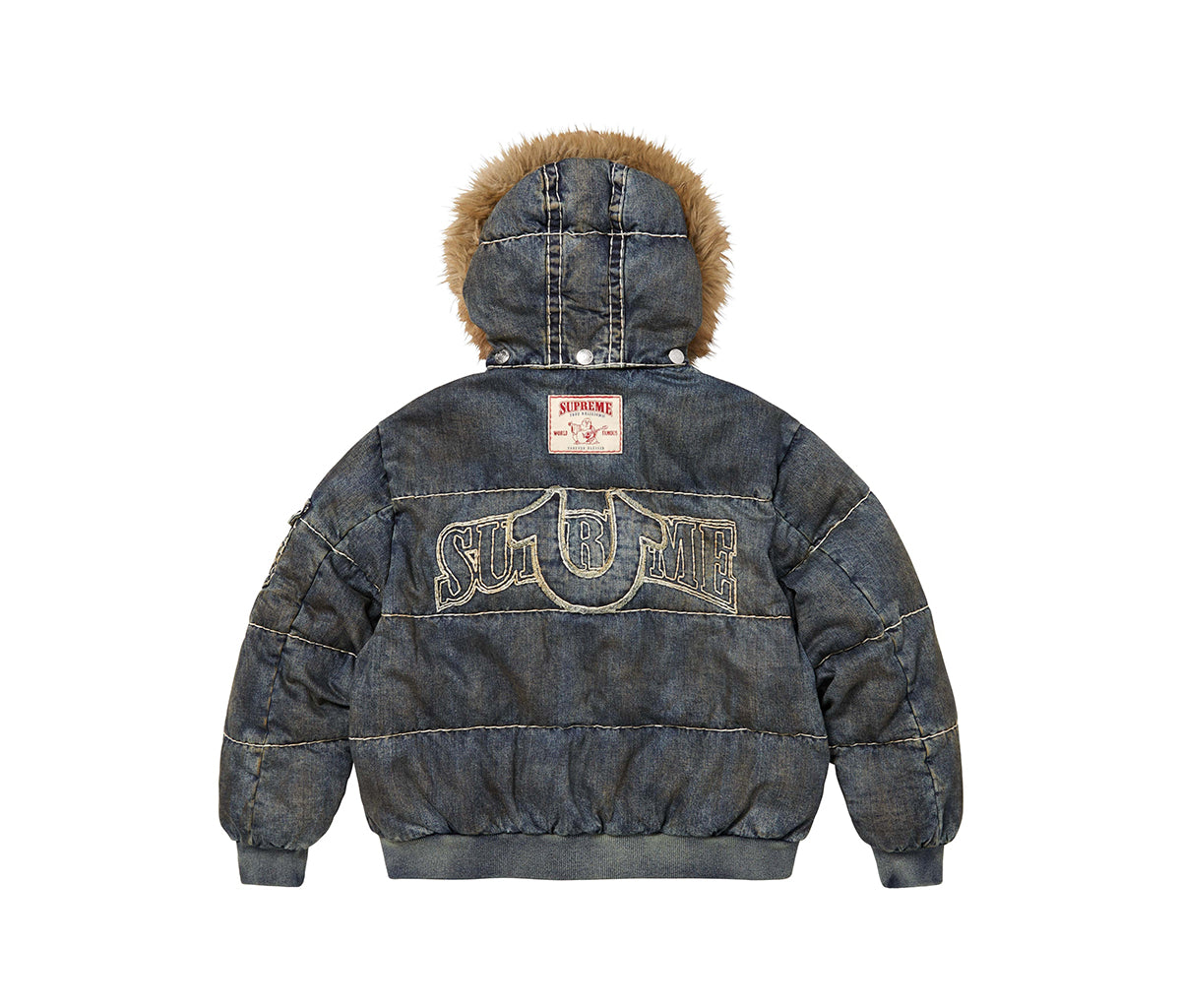 Supreme True Religion Puffer Jacket Dirty Indigo – Section Store