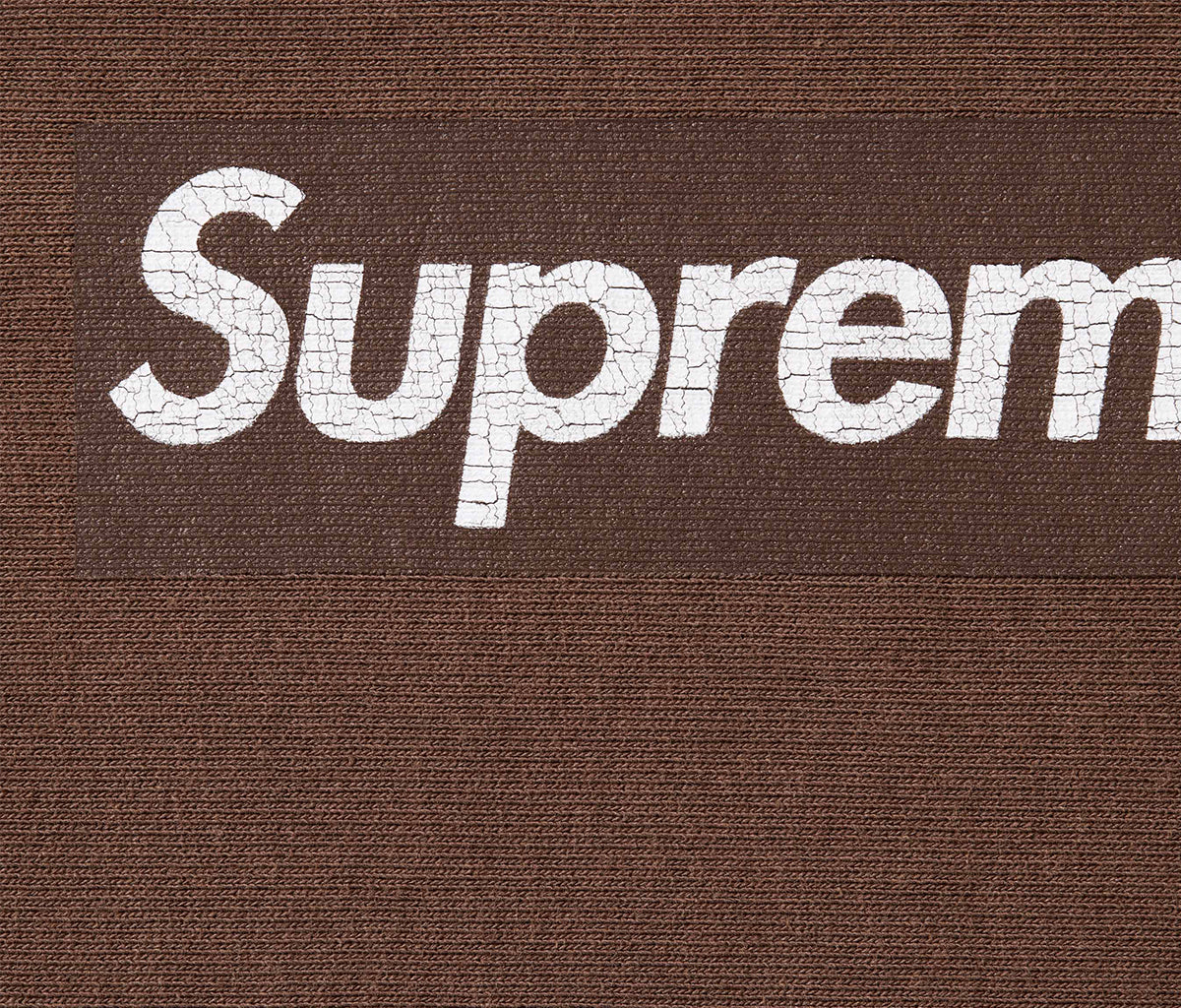 Supreme Washed Box Logo Crewneck Brown – Section Store