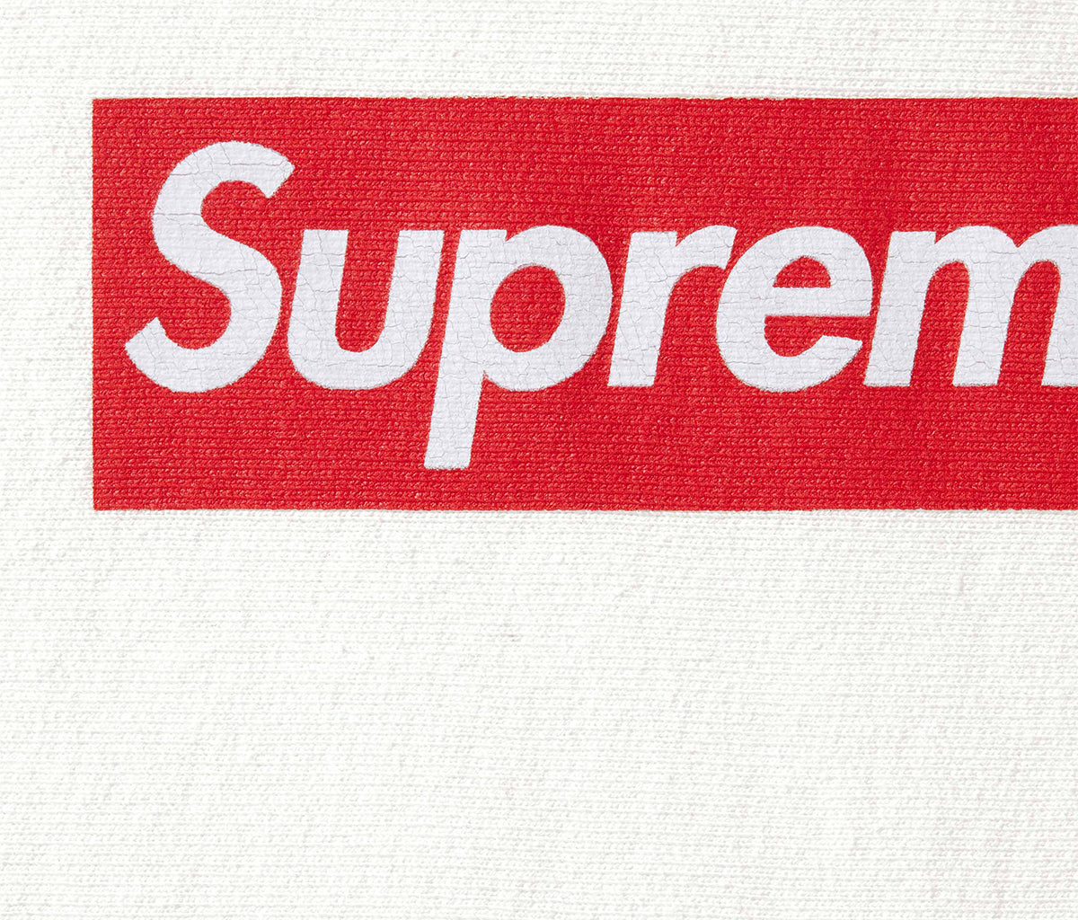 Supreme Washed Box Logo Crewneck White – Section Store