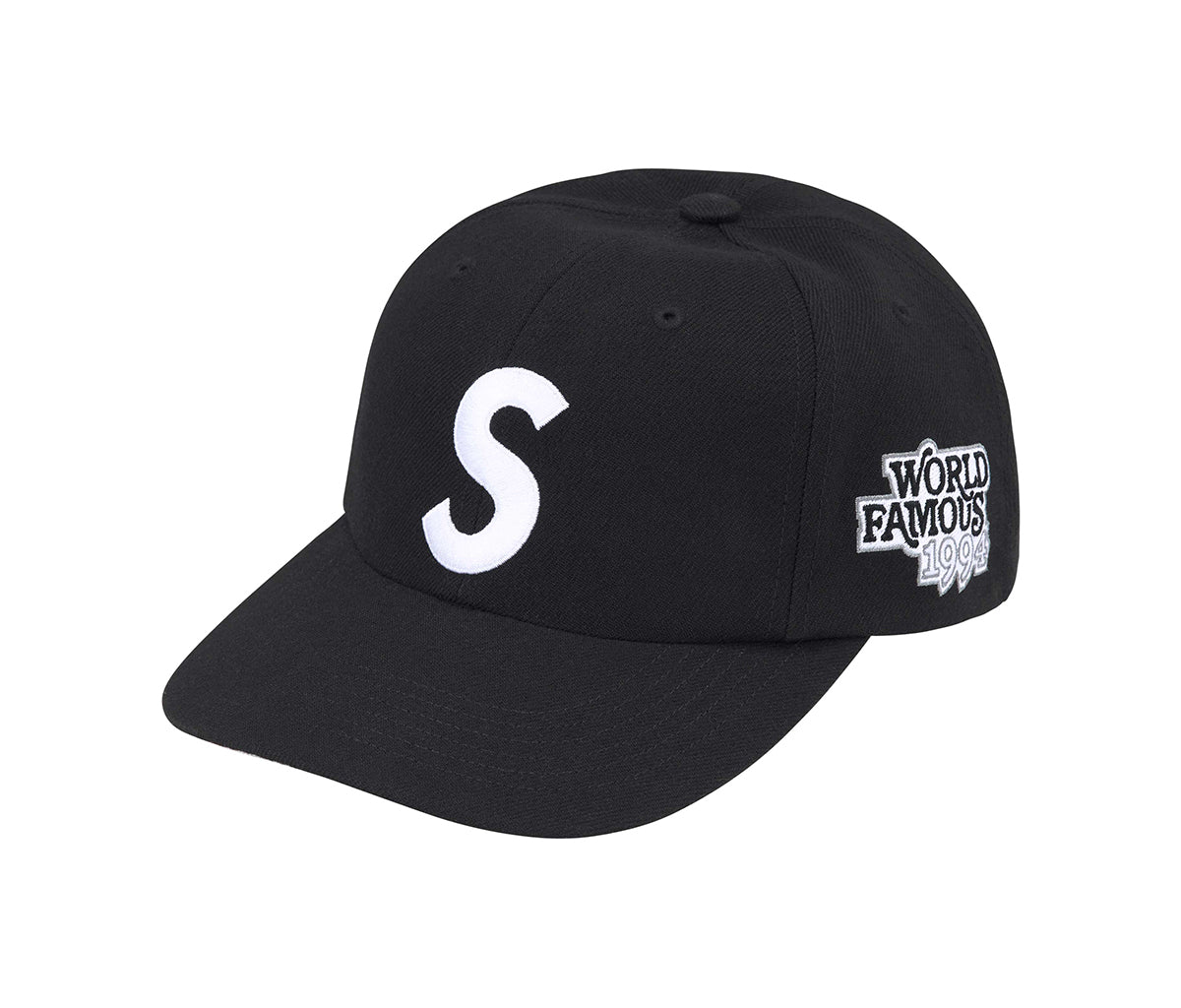 Supreme World Famous S Logo 6-Panel Black – Section Store