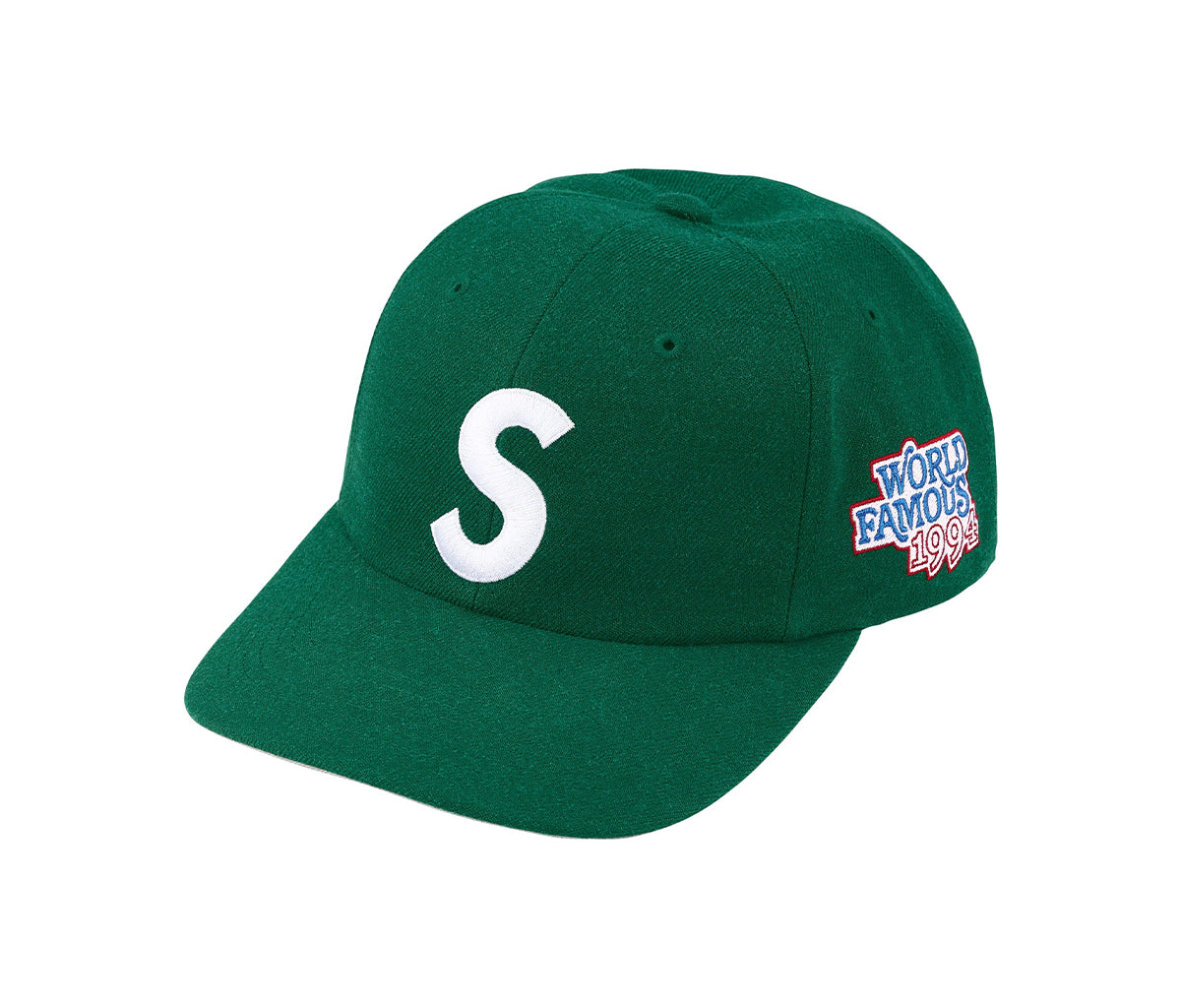 Supreme World Famous S Logo 6-Panel Hat Dark Green – Section Store