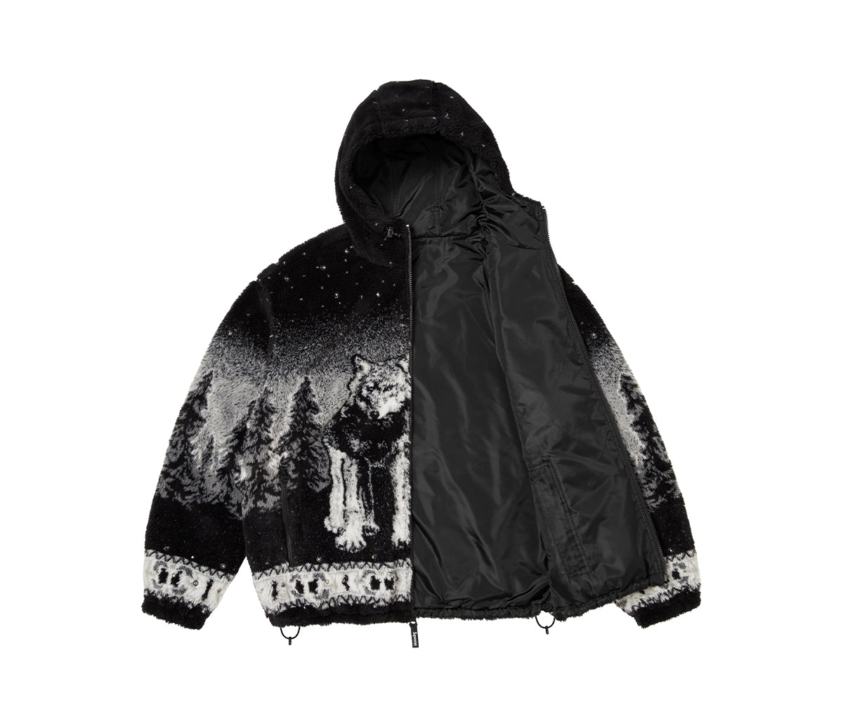 Supreme bb Simon Reversible Hooded Fleece Jacket Black – Section Store