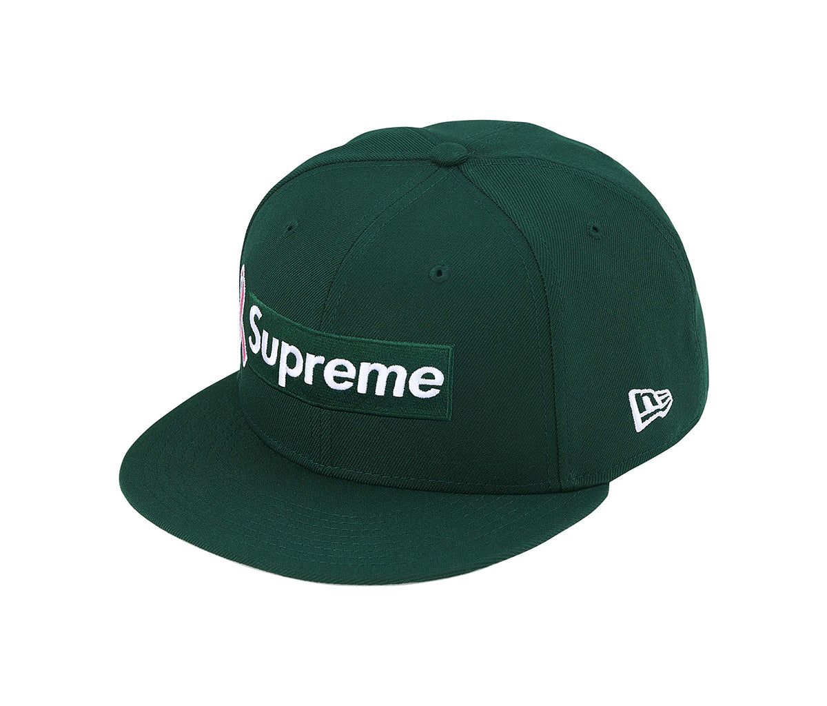 Supreme New Era Breast Cancer Awareness Box Logo Hat Dark Green