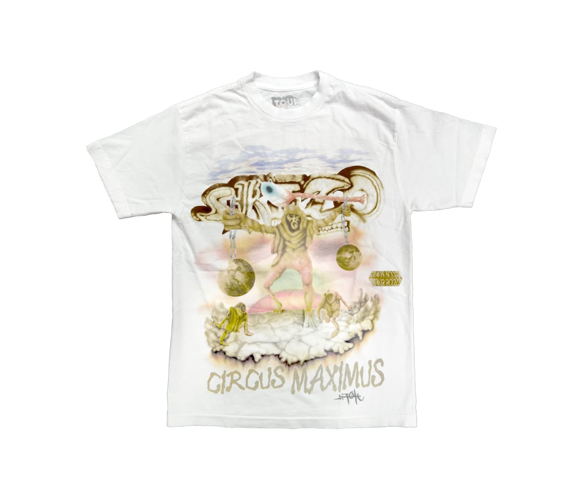 Travis Scott Utopia Tour Skitzo Circus Maximus Tee White – Section