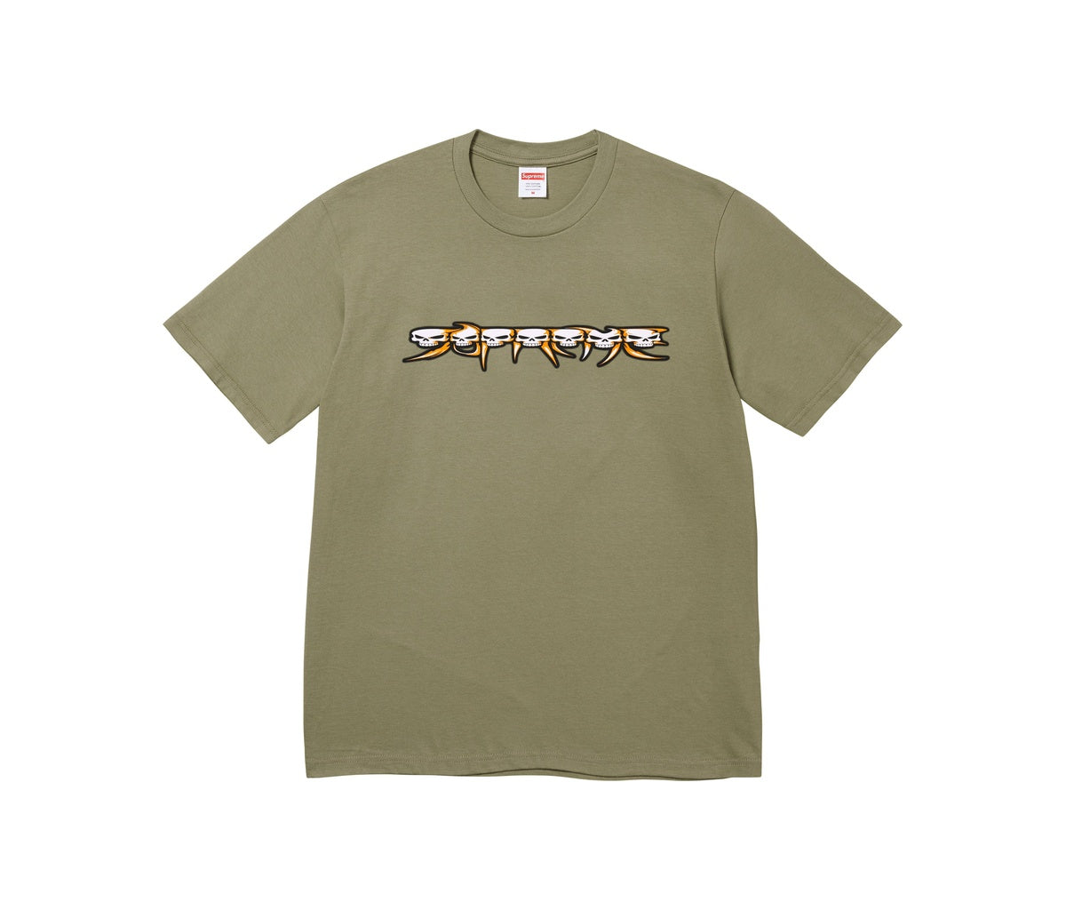 Supreme Skulls Spellout Tee Light Olive – Section Store