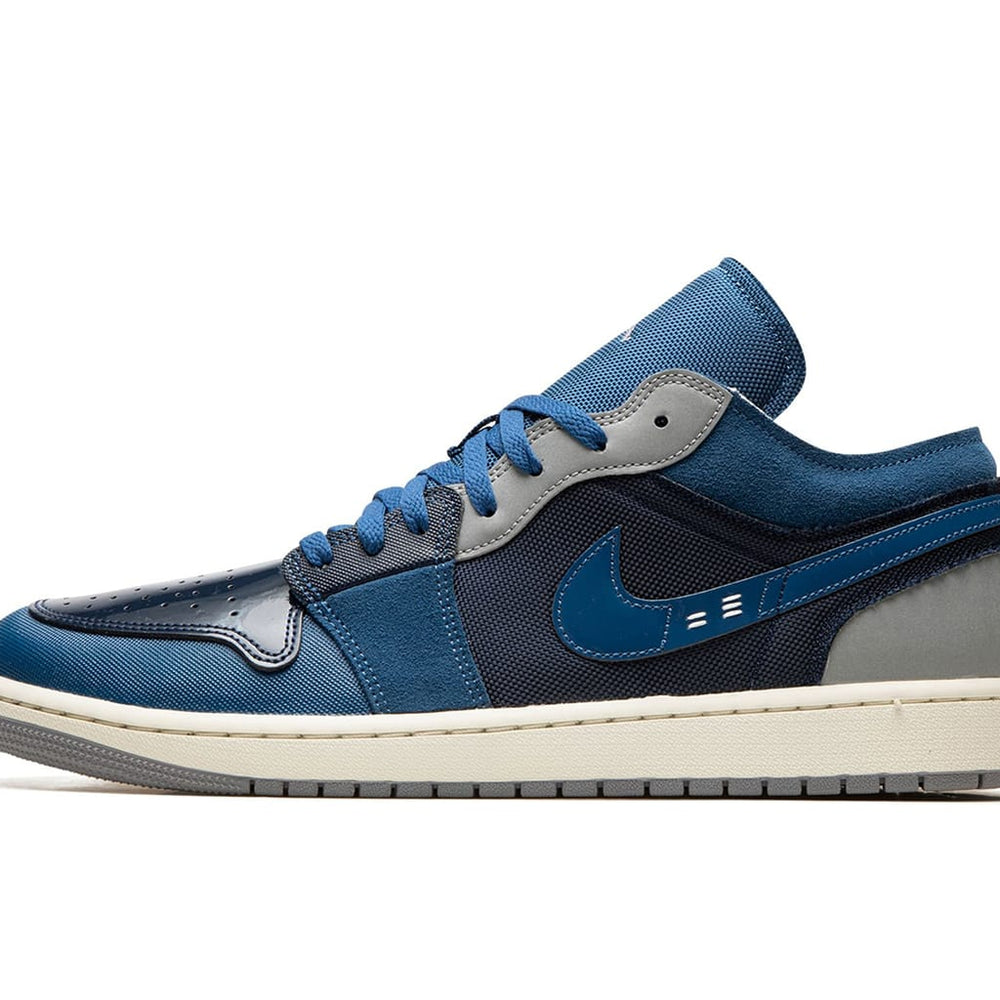 Air Jordan 1 Low Craft Obsidian French Blue Ashen Slate White