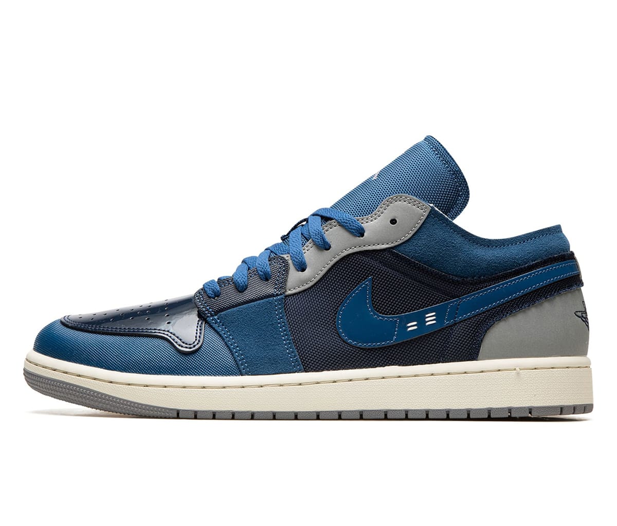 Air Jordan 1 Low Craft Obsidian French Blue Ashen Slate White