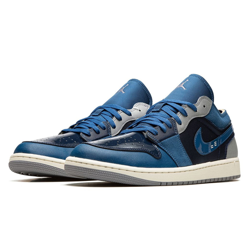 Air Jordan 1 Low Craft Obsidian French Blue Ashen Slate White