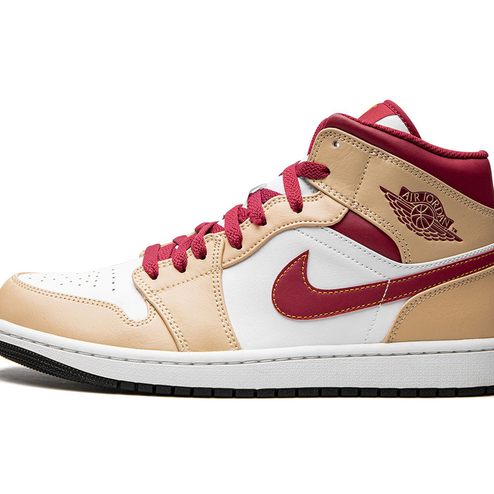 Air Jordan 1 Mid Beige White Red