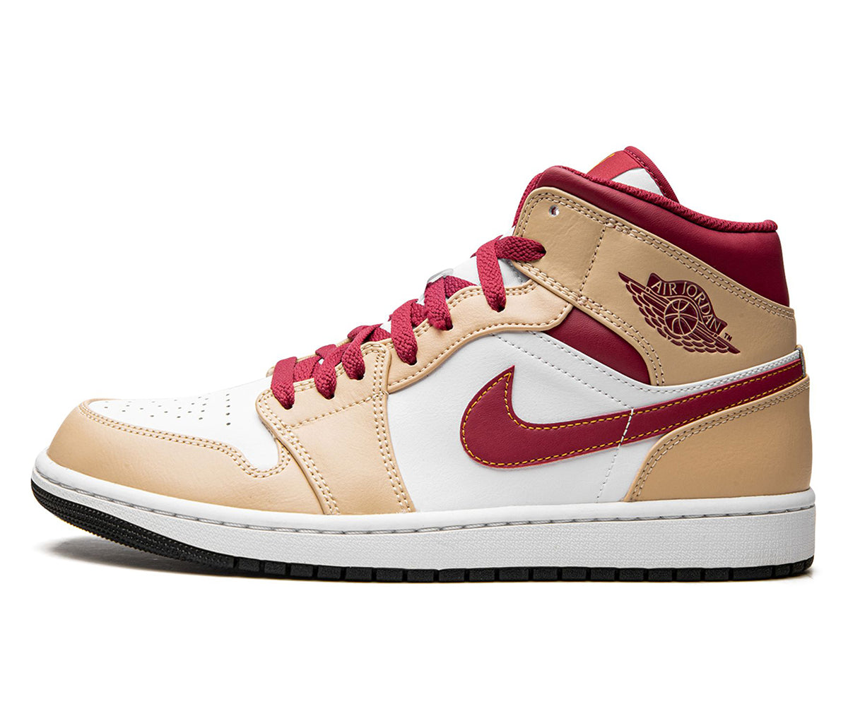 Air Jordan 1 Mid Beige White Red