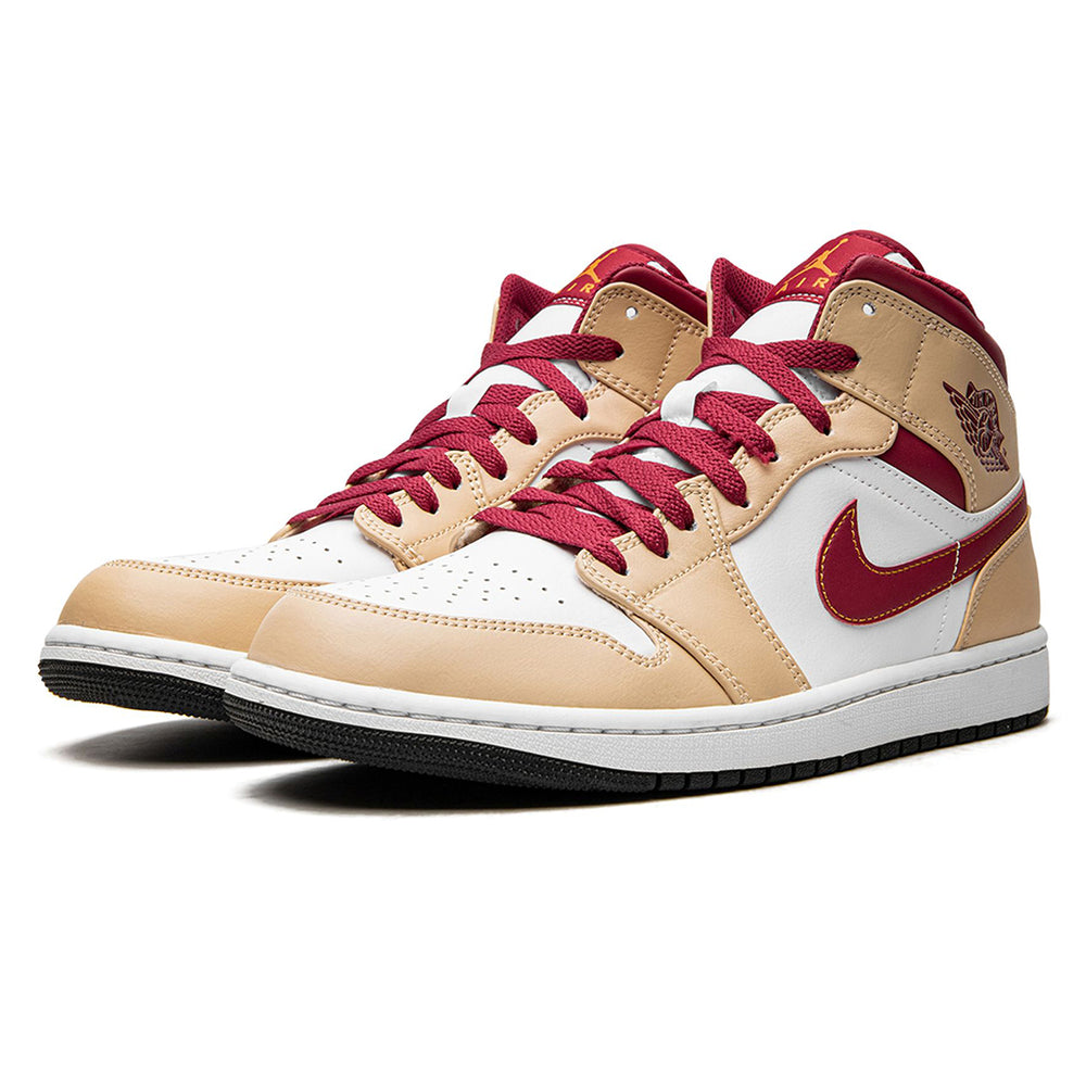 Air Jordan 1 Mid Beige White Red