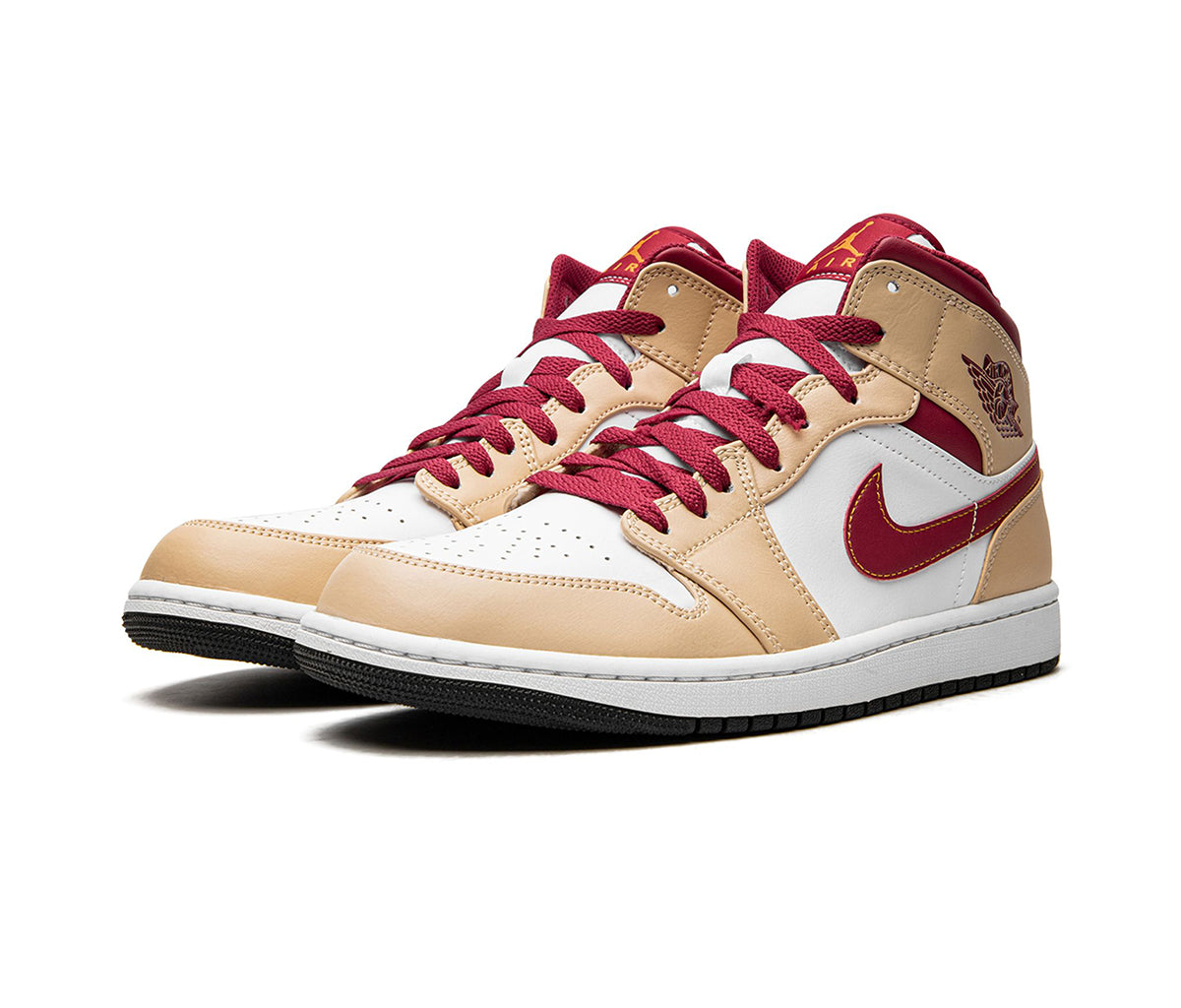 Air Jordan 1 Mid Beige White Red