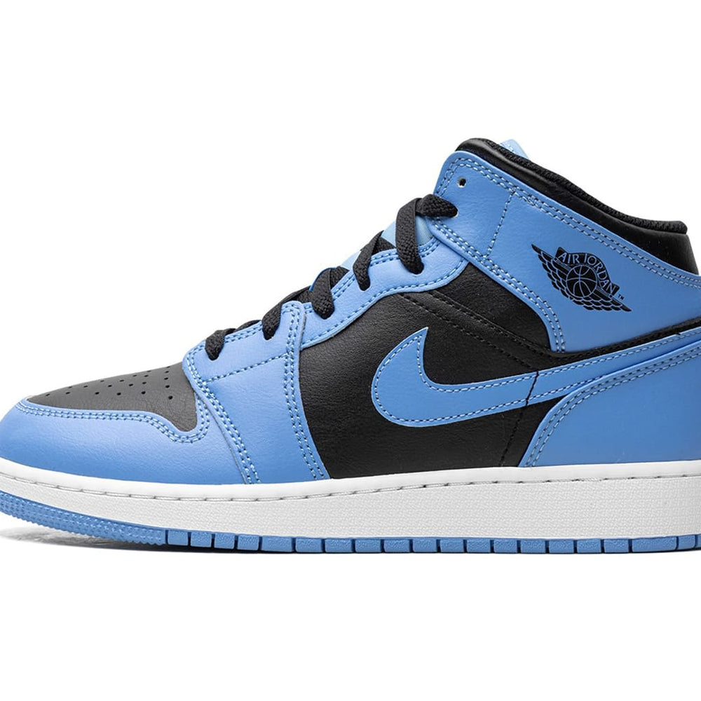 Air Jordan 1 Mid University Blue Black (GS)