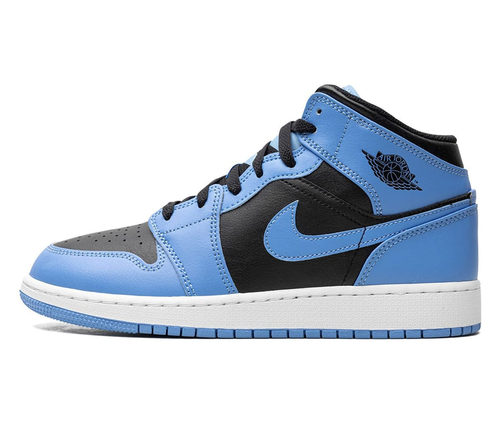 Air Jordan 1 Mid University Blue Black (GS)