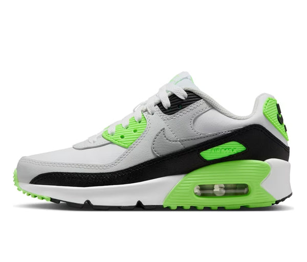Nike Air Max 90 LTR White Photon Dust Lime Blast Light Smoke Grey (GS) – Nike