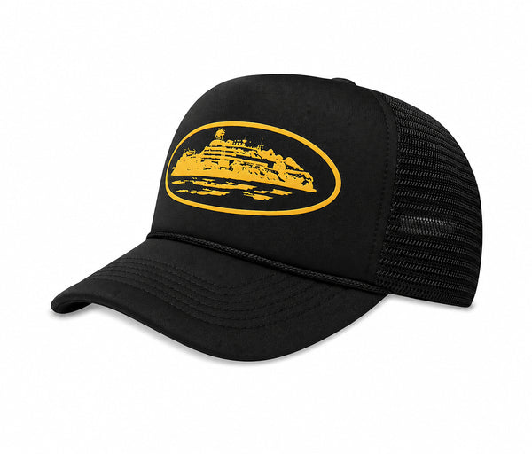 Corteiz Alcatraz 667 Premium Trucker Hat Black – Corteiz